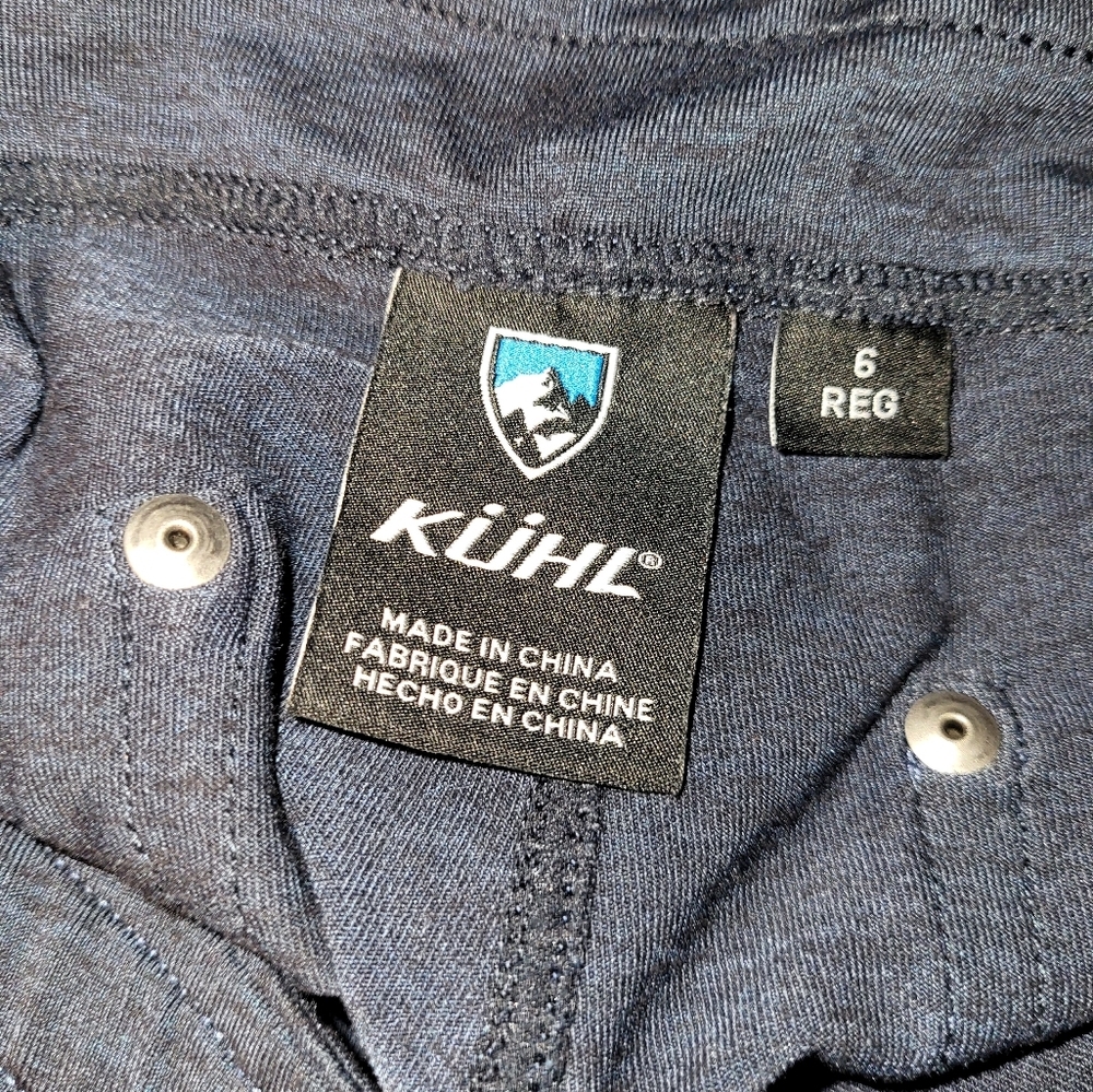 KUHL  Stretch‎ Athletic Pants Women's Size 6 Regular Navy Blue Hiking Camping - Picture 9 of 10